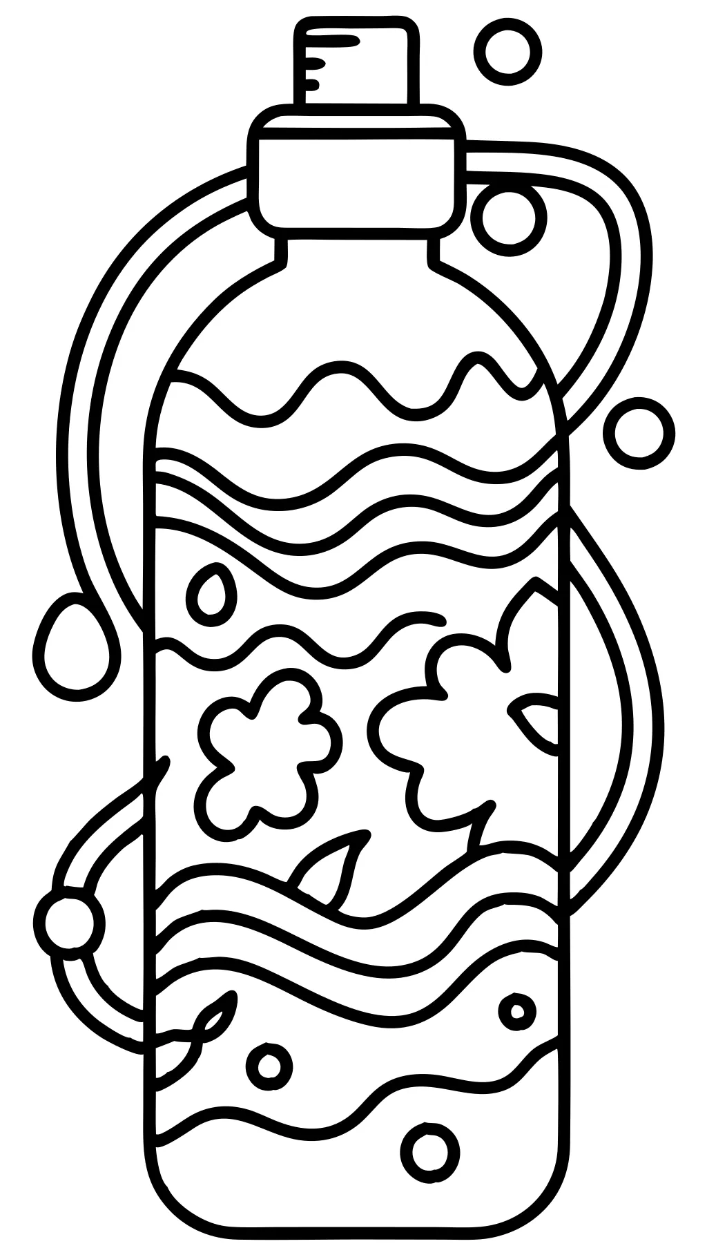 coloring pages of water bottles